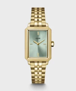 Reloj CLUSE Fluette Watch Steel, Sage Green, Gold Colour