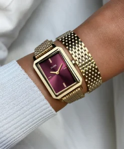 Alternative view of Reloj CLUSE Fluette Watch Double Steel, Wine, Gold Colour