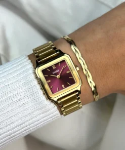 Alternative view of Reloj CLUSE Gracieuse Petite Watch Steel, Dark Cherry, Gold Colour
