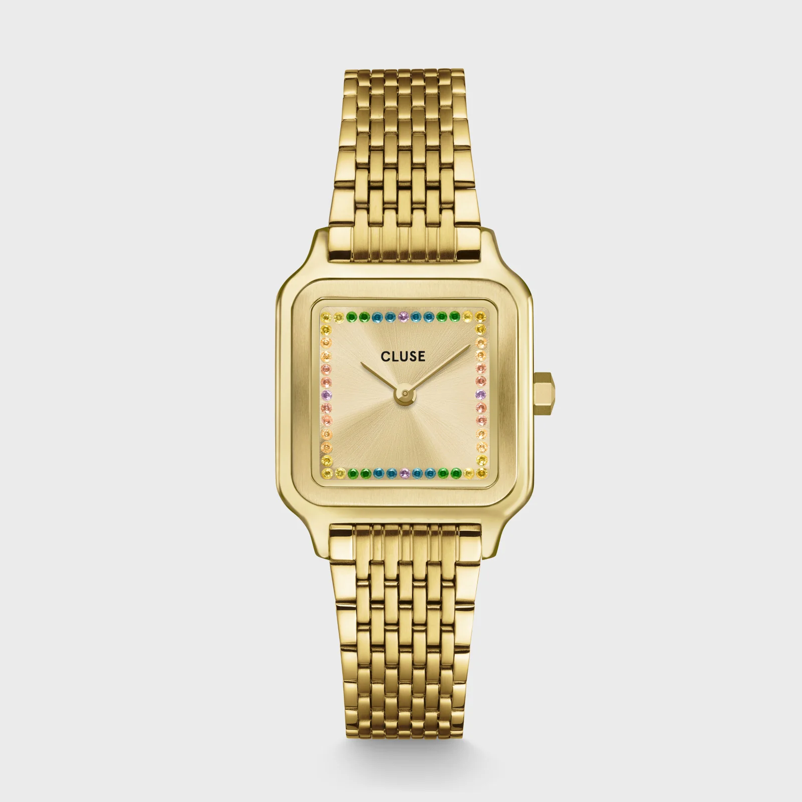 Reloj CLUSE Gracieuse Petite Watch Steel, Rainbow stones, Gold Colour