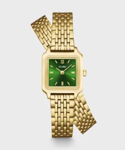 Reloj CLUSE Gracieuse Mini Watch Double Steel, Forest Green, Gold Colour