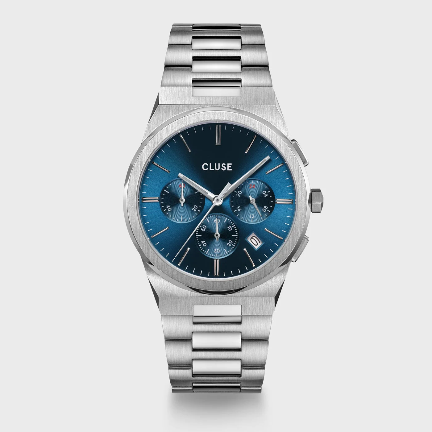 Reloj CLUSE Vigoureux Chrono Watch Steel, Blue, Silver Colour