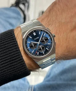 Alternative view of Reloj CLUSE Vigoureux Chrono Watch Steel, Dark Blue, Silver Colour