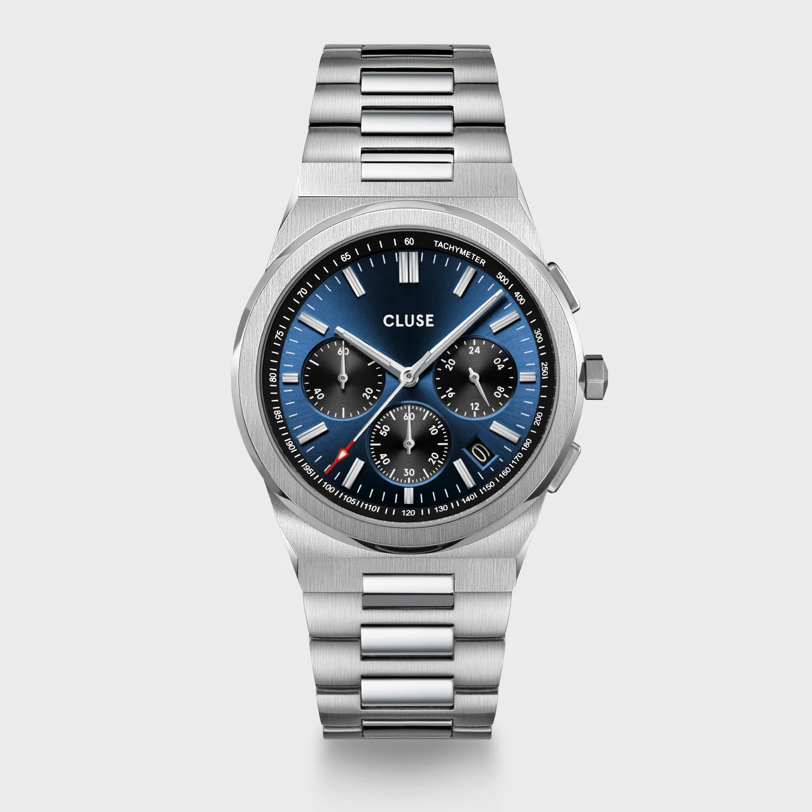 Reloj CLUSE Vigoureux Chrono Watch Steel, Dark Blue, Silver Colour