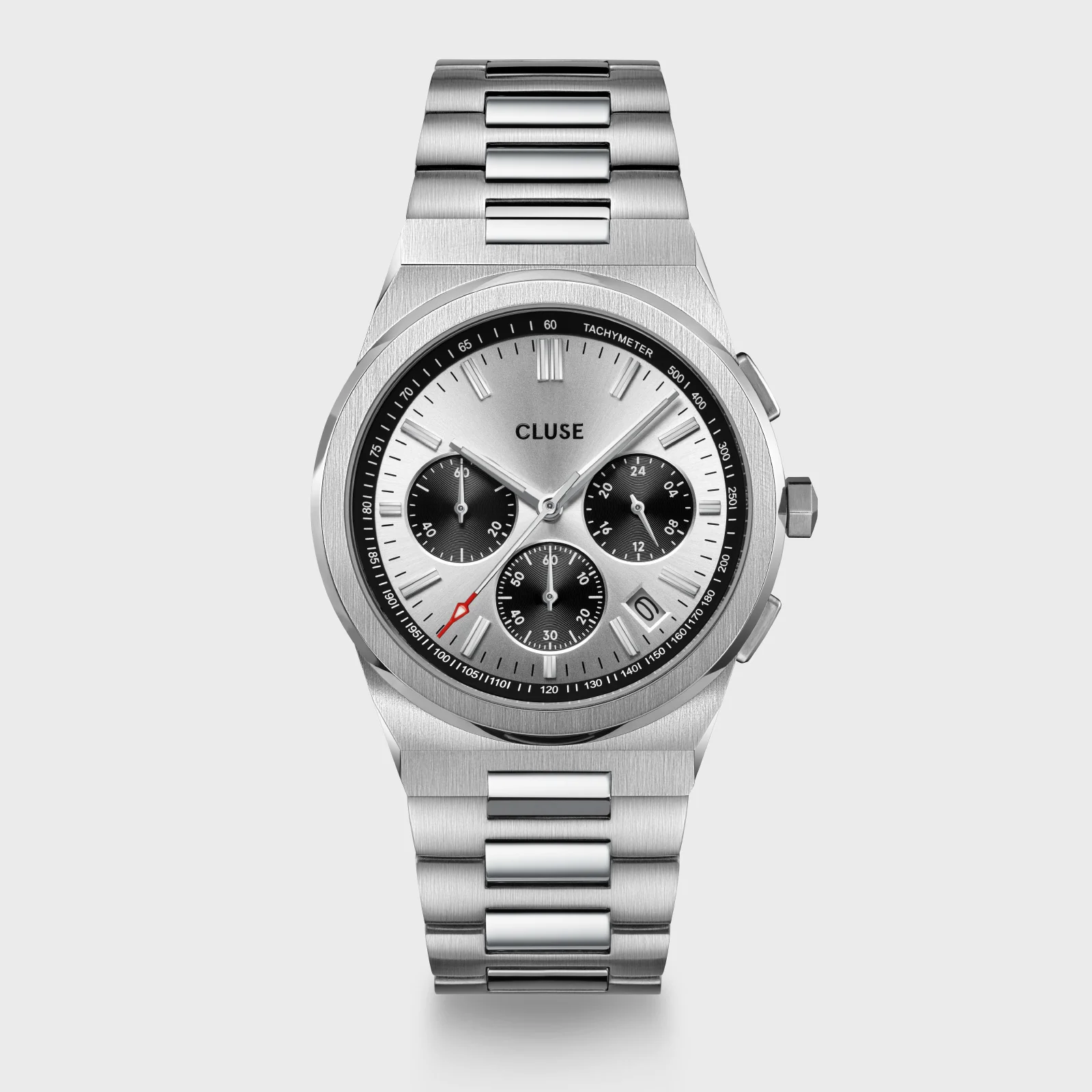 Reloj CLUSE Vigoureux Chrono Watch Steel, Black, Full Silver Colour
