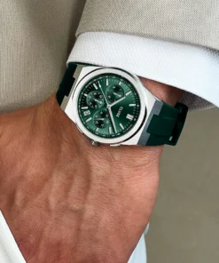 Alternative view of Reloj CLUSE Vigoureux Chrono Watch Silicone Green, Silver Colour
