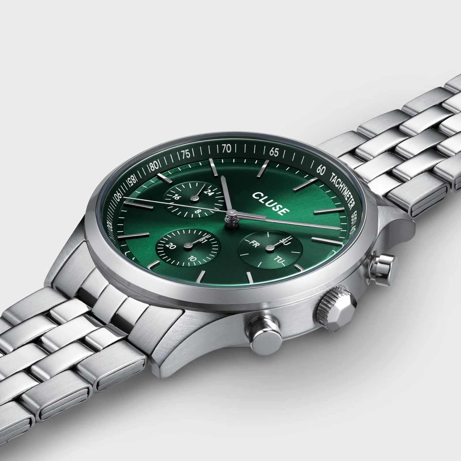 Reloj CLUSE Anthéor Multifunction Watch Steel Green, Silver Colour - Imagen 4