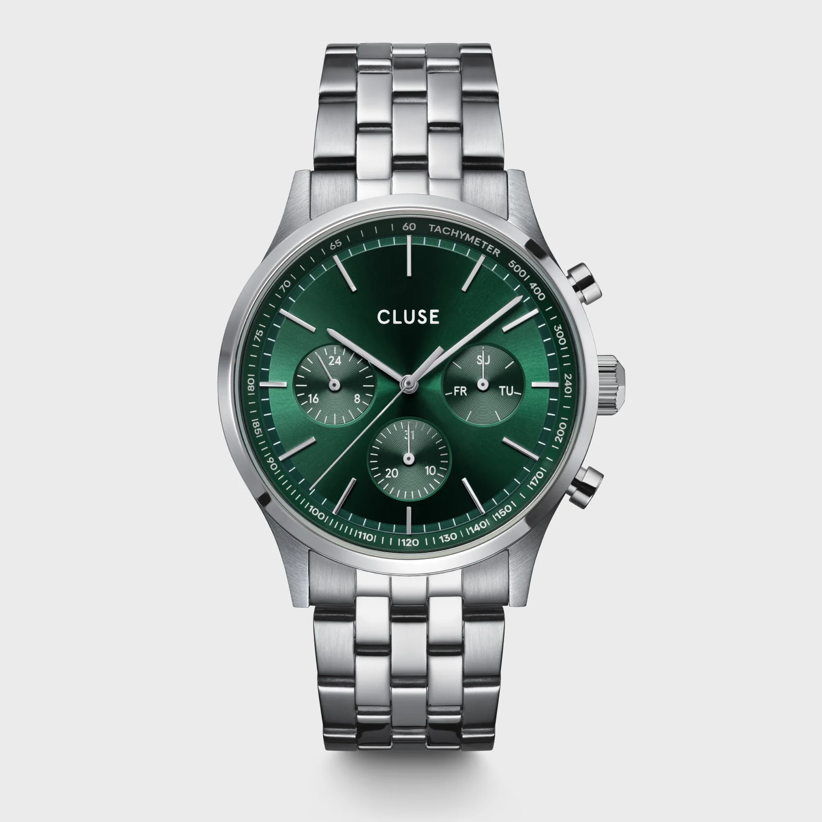 Reloj CLUSE Anthéor Multifunction Watch Steel Green, Silver Colour