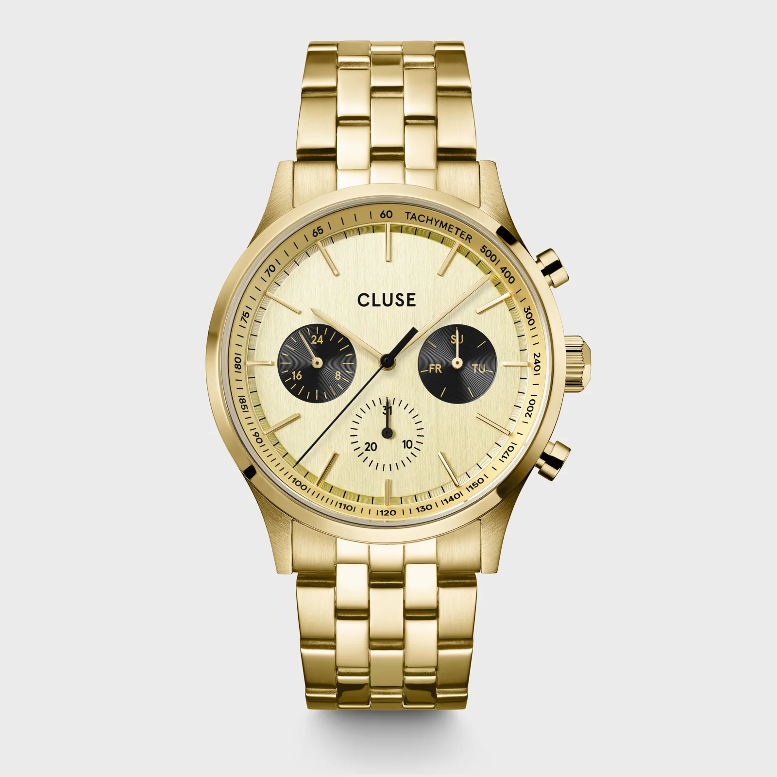 Reloj CLUSE Anthéor Multifunction Watch Steel Black, Full Gold Colour