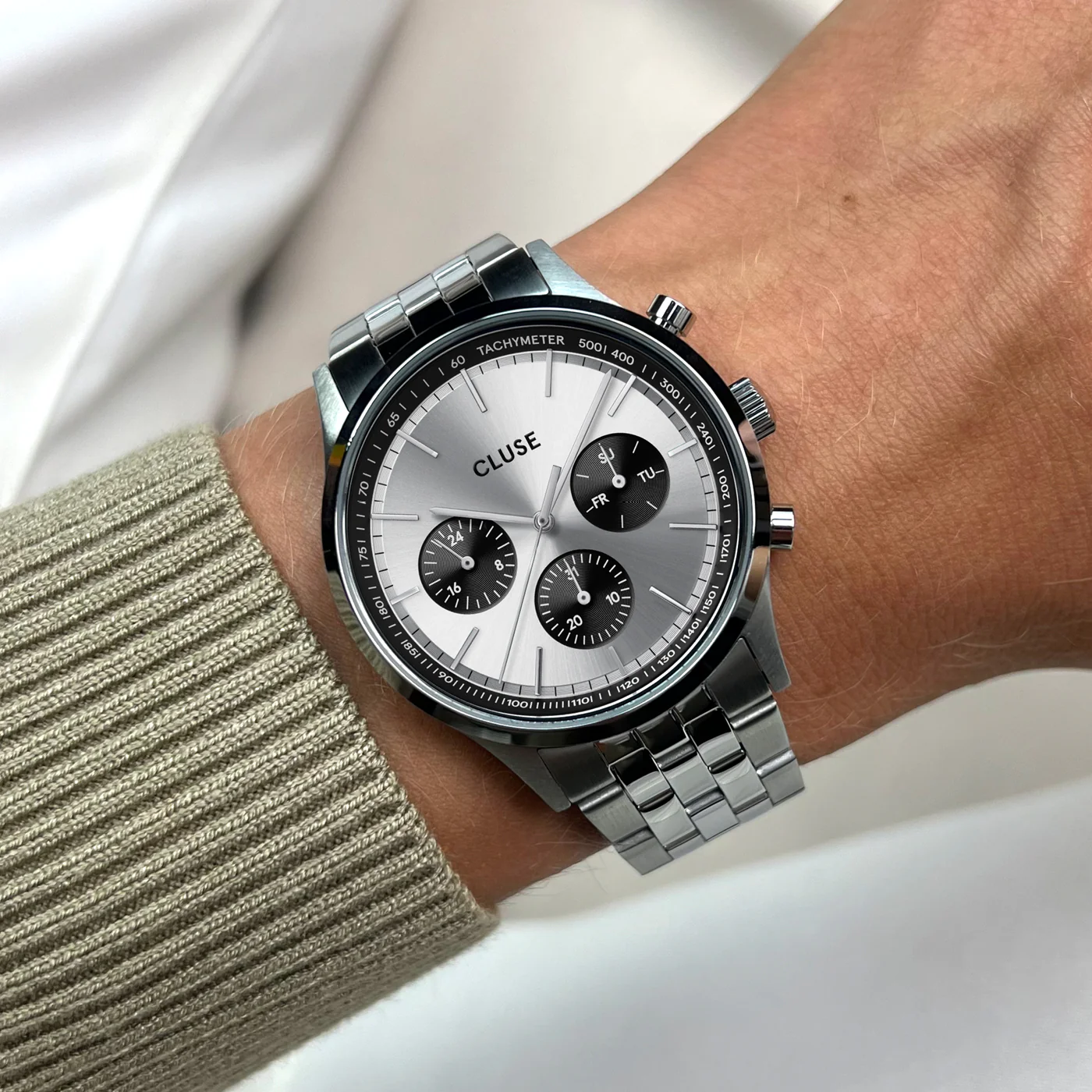 Reloj CLUSE Anthéor Multifunction Watch Steel, Black, Silver Colour - Imagen 5