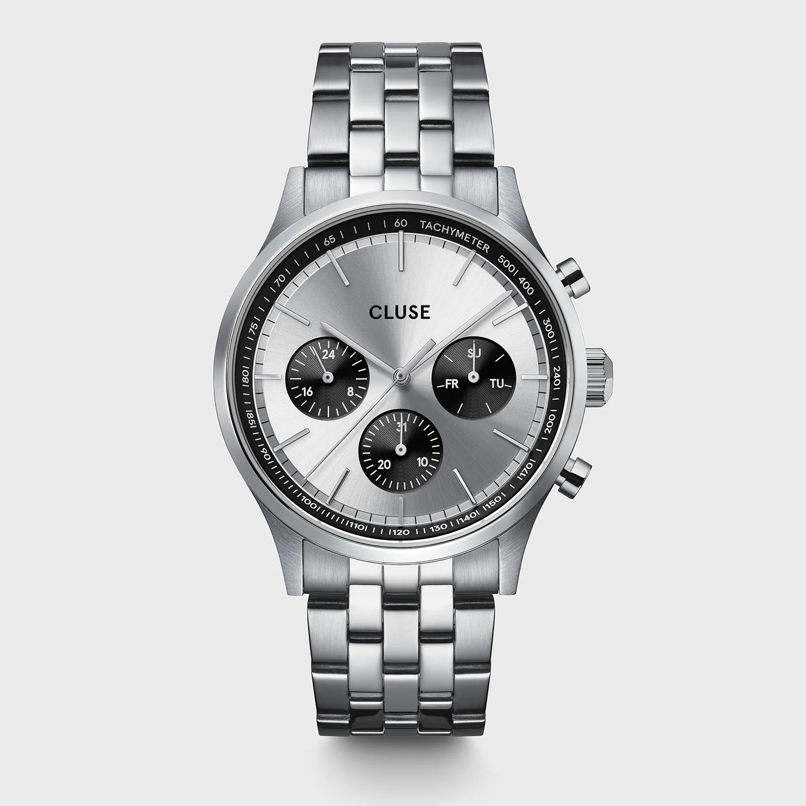 Reloj CLUSE Anthéor Multifunction Watch Steel, Black, Silver Colour