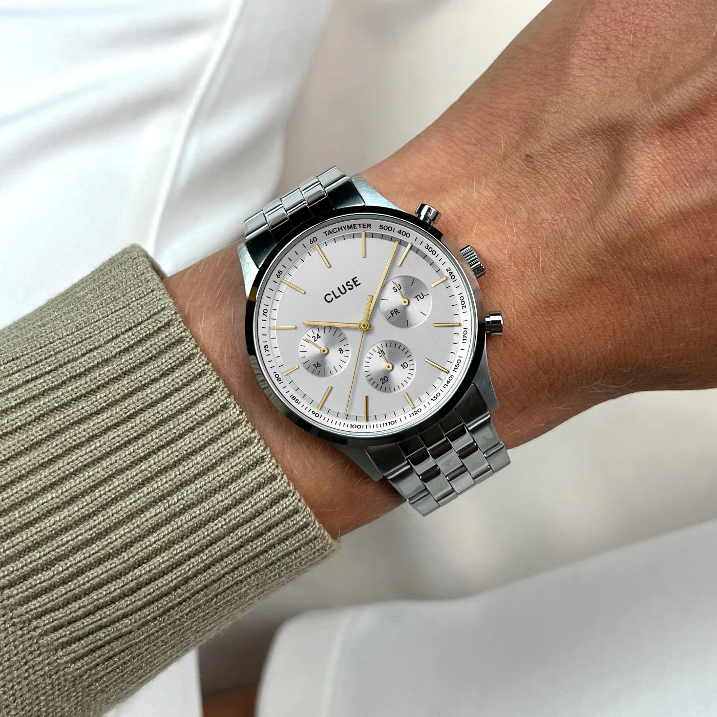 Reloj CLUSE Anthéor Multifunction Watch Steel, Silver Colour, Two-Tone - Imagen 5