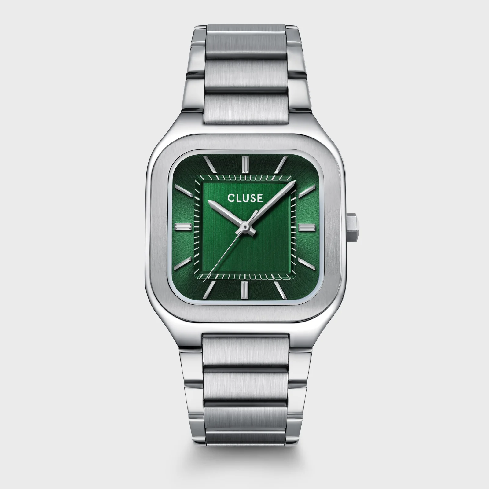 Reloj CLUSE Quadrus Watch Steel, Green, Silver Colour