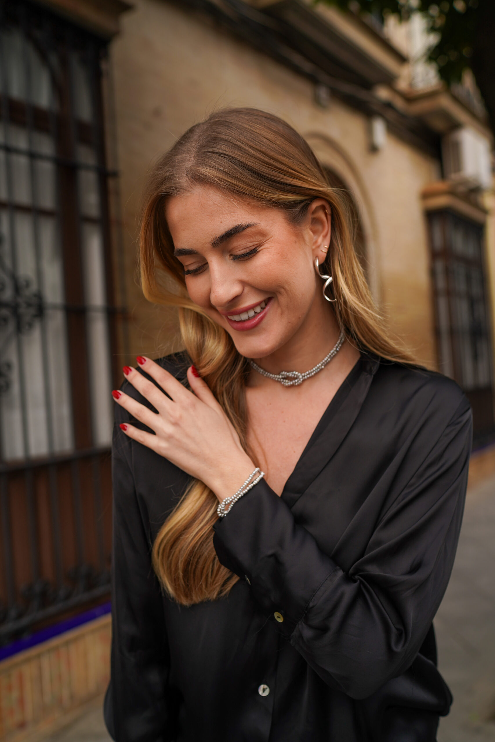 Pulsera ATENAS PERLA GRIS - Imagen 3