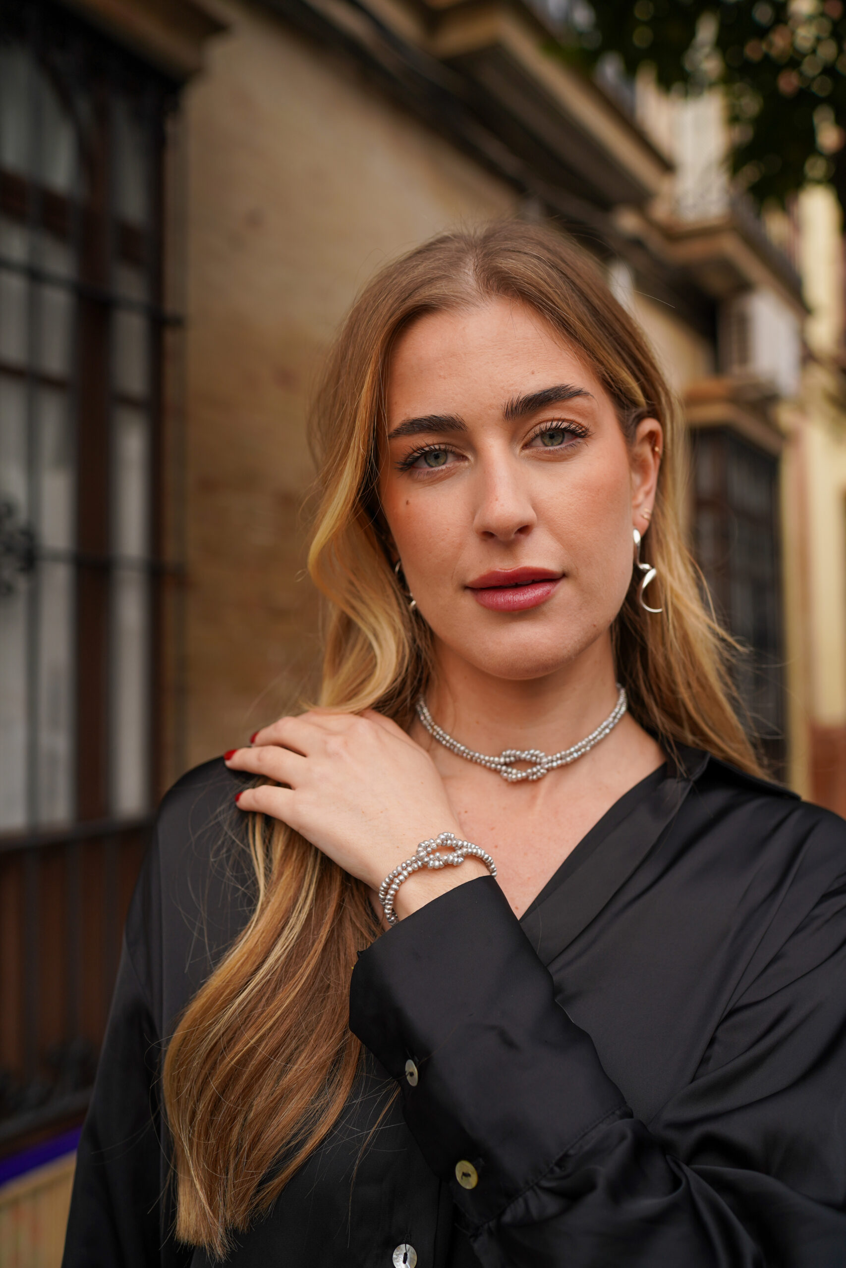 Pulsera ATENAS PERLA GRIS - Imagen 2