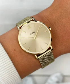 Alternative view of Reloj CLUSE Minuit Watch Mesh, Full Gold Colour (copia)