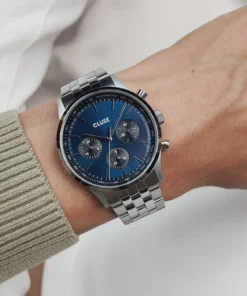 Alternative view of Reloj CLUSE Anthéor Multifunction Watch Steel Blue and Black, Silver Colour (copia)