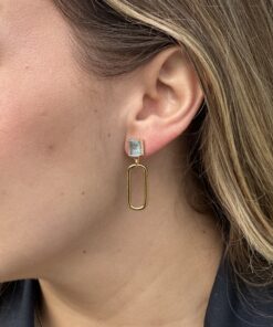 Pendientes DOHA AGUA MARINA