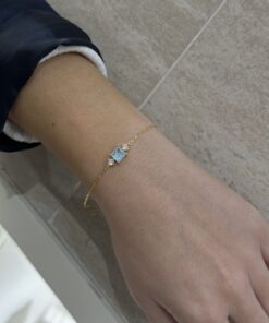 Alternative view of Pulsera DOHA AGUA MARINA