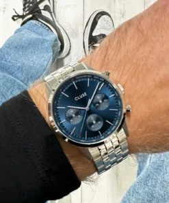 Alternative view of Reloj CLUSE Anthéor Multifunction Watch Steel Blue, Silver Colour