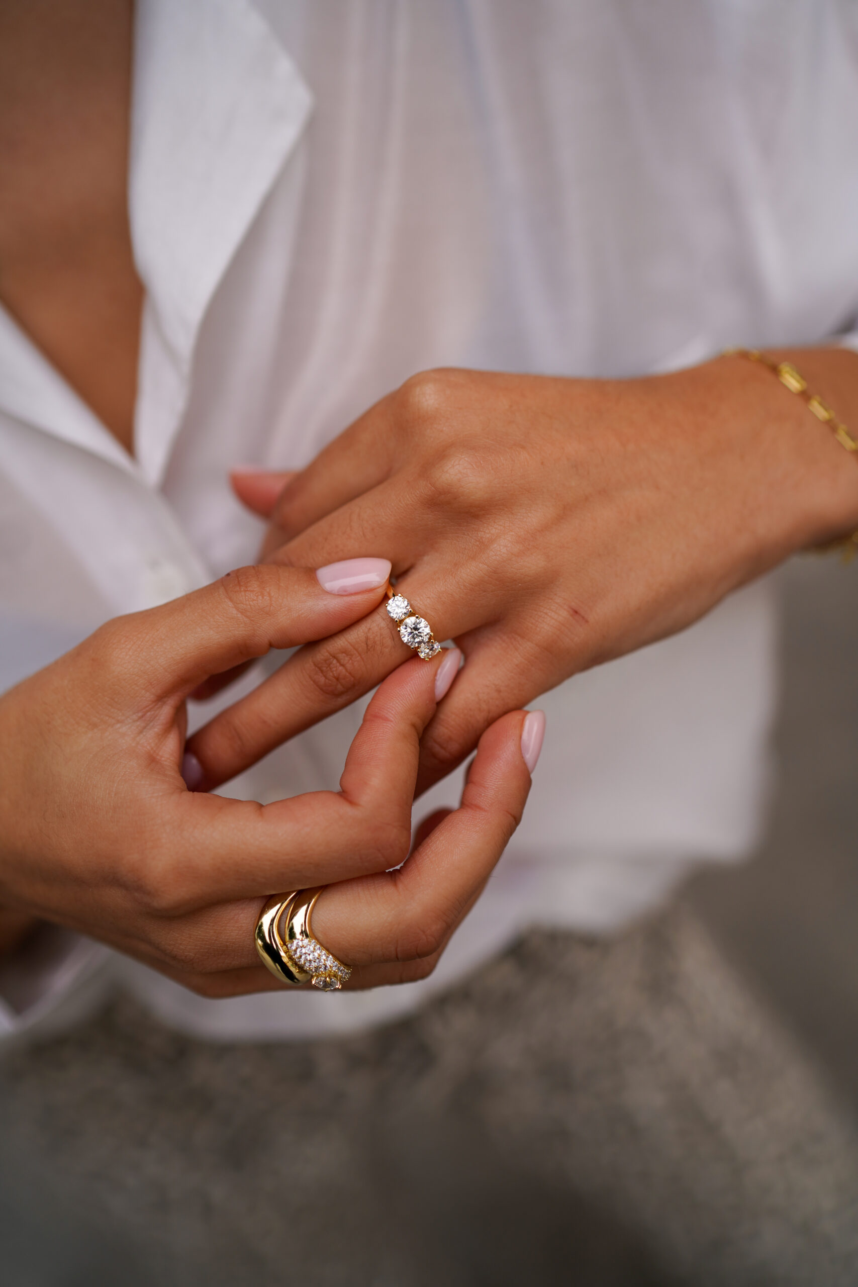 Anillo VIENA ORO MOISSANITA - Imagen 2