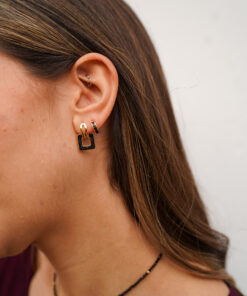 Alternative view of Pendientes Aros ASTI PRINCESA NEGRO (UNIDAD)