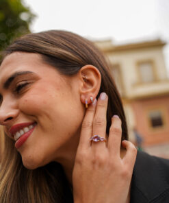 Alternative view of Pendientes Aros ASTI PRINCESA LILA (UNIDAD)