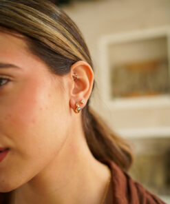 Alternative view of Pendientes Aros ASTI OJO ESMALTE CIRCONITA (UNIDAD)