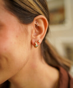 Pendientes Aros ASTI OJO ESMALTE CIRCONITA (UNIDAD)