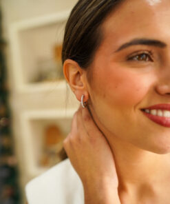 Alternative view of Pendientes Aros VIENA PLATA