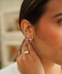 Alternative view of Pendientes aros OPORTO PLATA