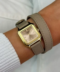 Alternative view of Reloj CLUSE Gracieuse Petite Watch Double Leather, Rugby Tan, Gold Colour
