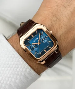 Alternative view of Reloj CLUSE Quadrus Multifunction Watch Leather, Blue, Rose Gold Colour