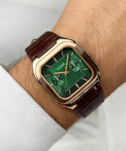 Alternative view of Reloj CLUSE Quadrus Multifunction Watch Leather, Green, Rose Gold Colour